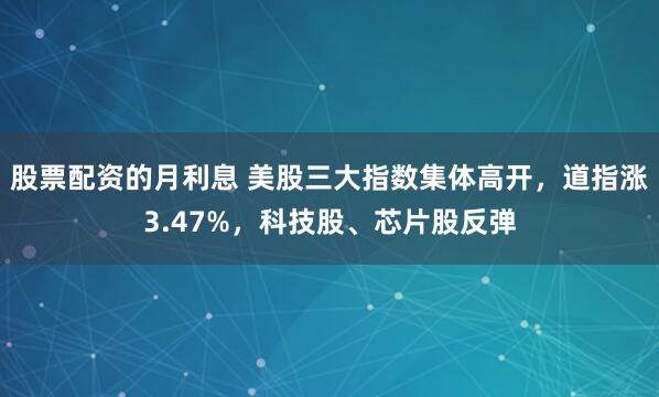 股票配资的月利息 美股三大指数集体高开，道指涨3.47%，科技股、芯片股反弹
