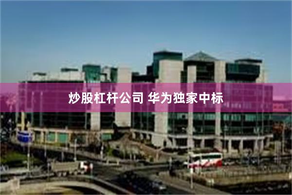 炒股杠杆公司 华为独家中标