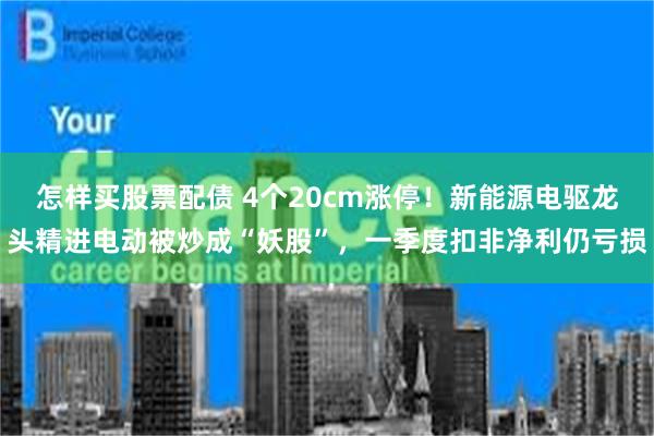 怎样买股票配债 4个20cm涨停！新能源电驱龙头精进电动被炒成“妖股”，一季度扣非净利仍亏损