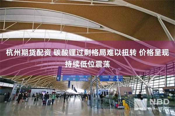 杭州期货配资 碳酸锂过剩格局难以扭转 价格呈现持续低位震荡