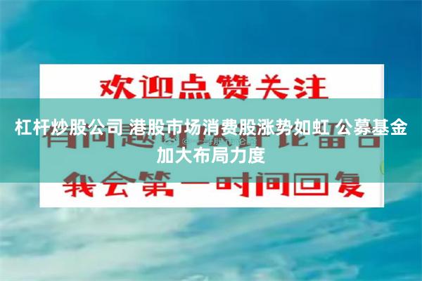 杠杆炒股公司 港股市场消费股涨势如虹 公募基金加大布局力度